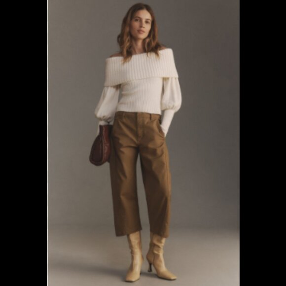 Brand New by Anthropologie The Tessa Off-The-Shoulder Puff-Sleeve Sweater - Picture 3 of 11